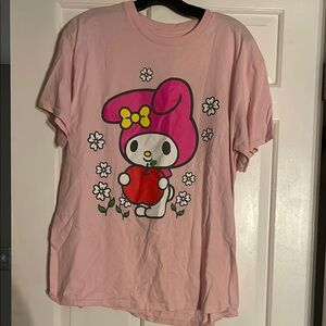 Sanrio Pink Short Sleeve Tee with Kawaii Character